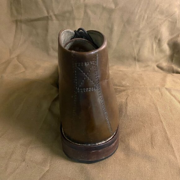 Stafford Mens Boots 9W Dix Chukka Wing Tip Brown Letaher Lace Up Classic - Picture 5 of 16